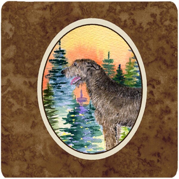 Carolines Treasures Irish Wolfhound Foam Coasters - Set of 4- 3.5 x 3.5 In. - SS8205FC