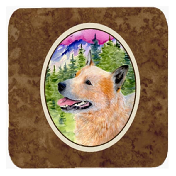 Carolines Treasures Australian Cattle Dog Foam Coasters - Set of 4- 3.5 x 3.5 In. - SS8335FC