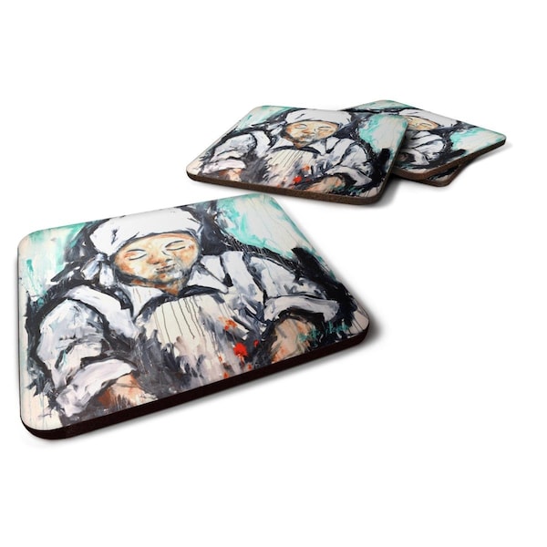 Carolines Treasures Melted Heart Foam Coasters - Set of 4 - MW1337FC