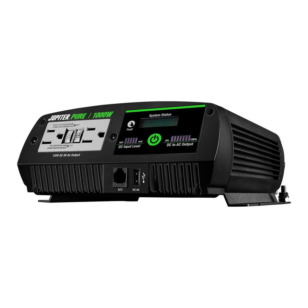 Inversor de corriente de onda sinusoidal pura Jupiter Pure 1000 Watts Continuos/2000 Watts Pico - 57273.