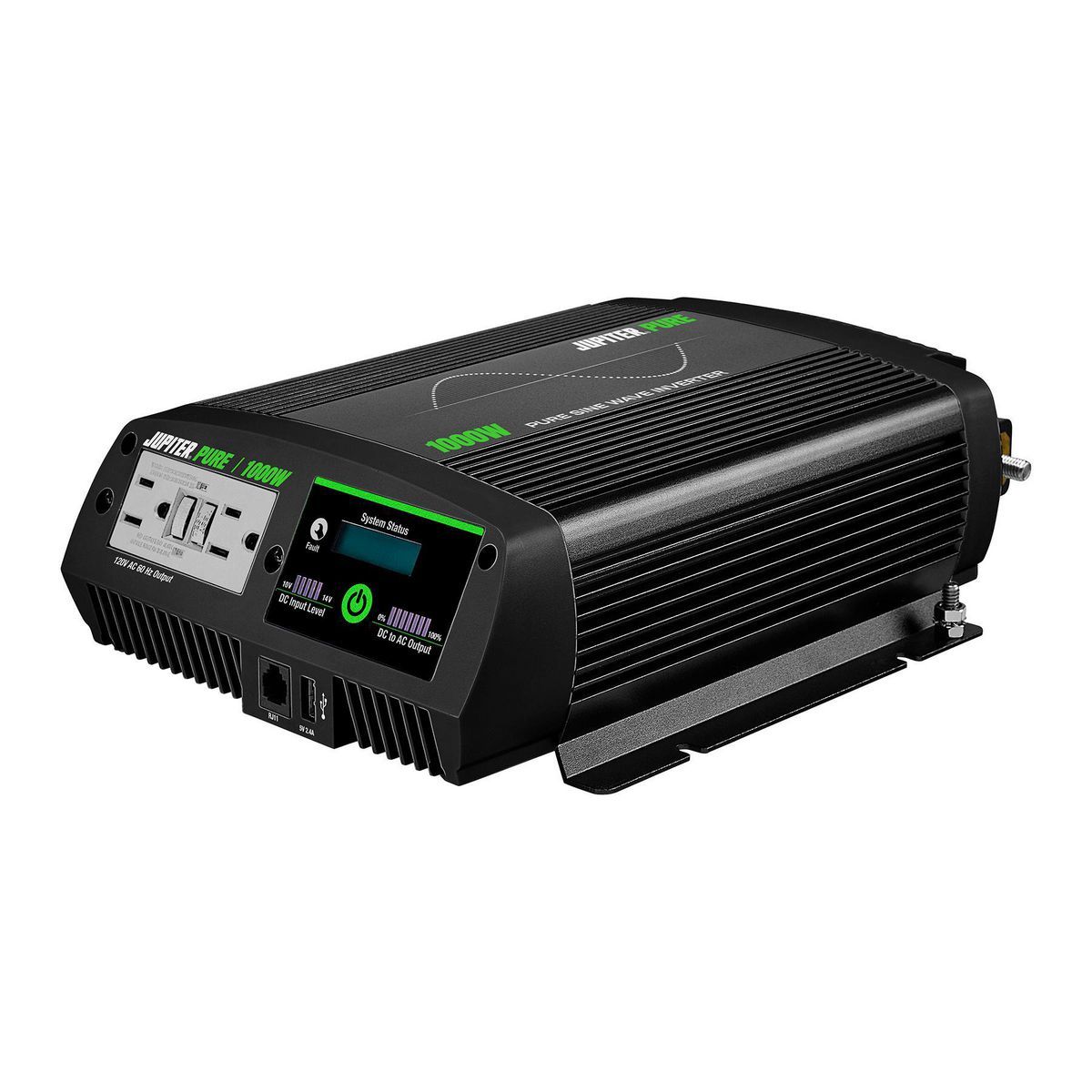 Inversor de corriente de onda sinusoidal pura Jupiter Pure 1000 Watts Continuos/2000 Watts Pico - 57273.