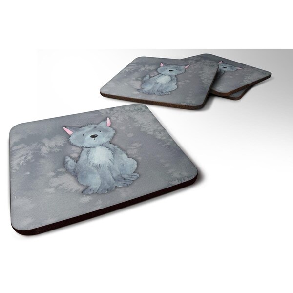 Carolines Treasures Wolf Watercolor Foam Coasters - Set of 4 - BB7398FC