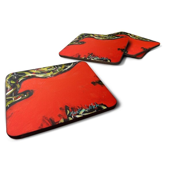 Carolines Treasures Scared Crow Foam Coasters - Set of 4 - MW1348FC