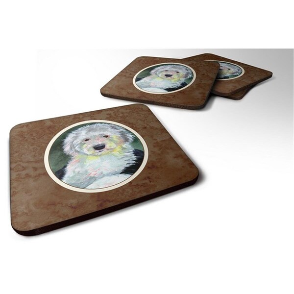 Carolines Treasures Old English Sheepdog Foam Coaster, Set of 4 - 7252FC