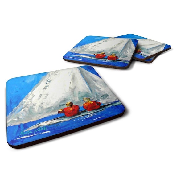 Carolines Treasures Sailboat Twos Company Foam Coasters - Set of 4 - MW1360FC