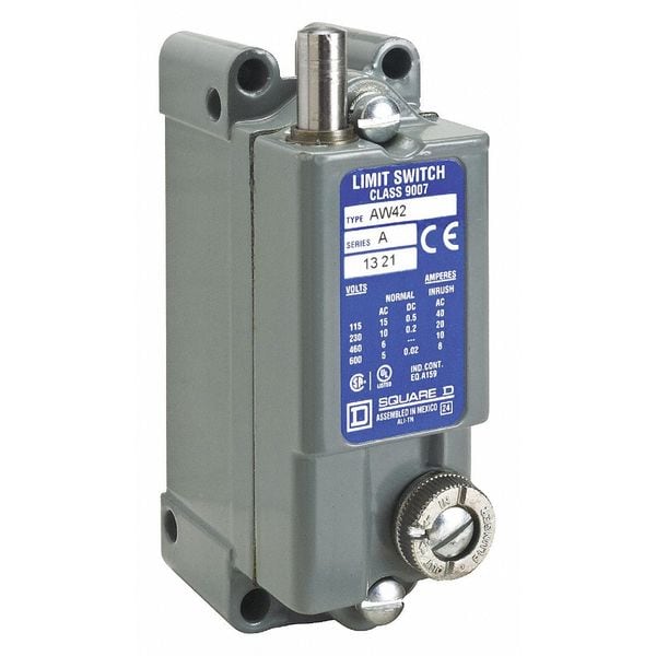 Interruptor de límite Telemecanique Sensors, NC-NO SPDT-DB; Forma Z, 15A @ 600V AC - 9007AW42