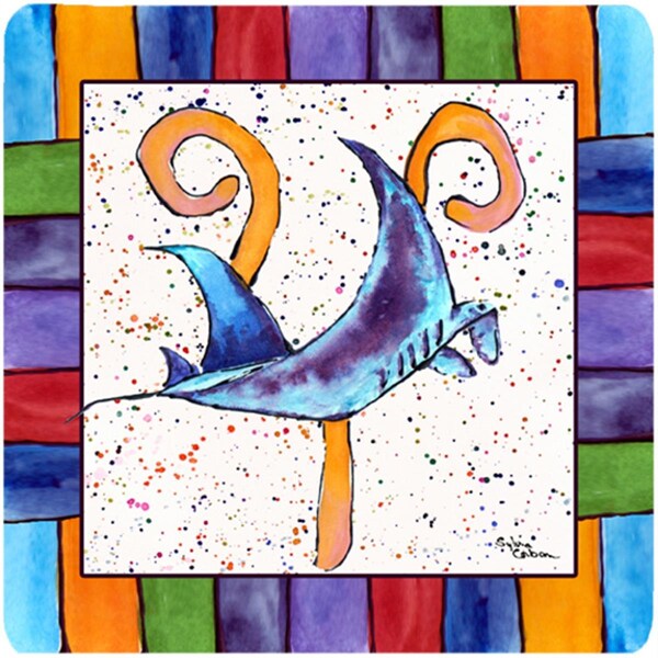 Carolines Treasures Beach And Seafood Foam Coasters - Set of 4 - 8448-YFC