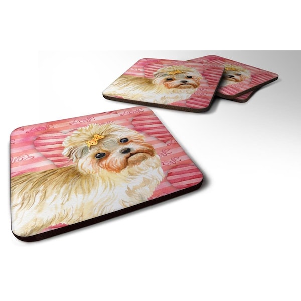 Carolines Treasures Morkie Love Foam Coaster - Set of 4 - BB9755FC