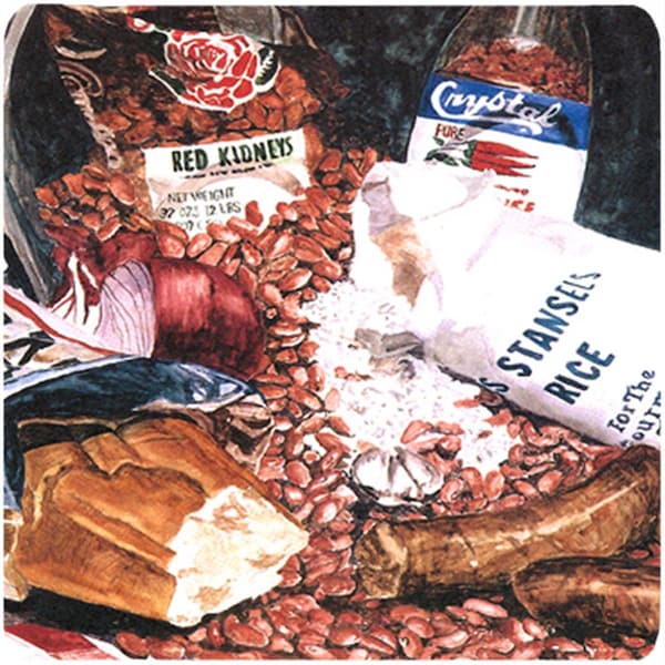 Carolines Treasures Red Beans And Rice Foam Coasters - Set of 4 - 8536FC
