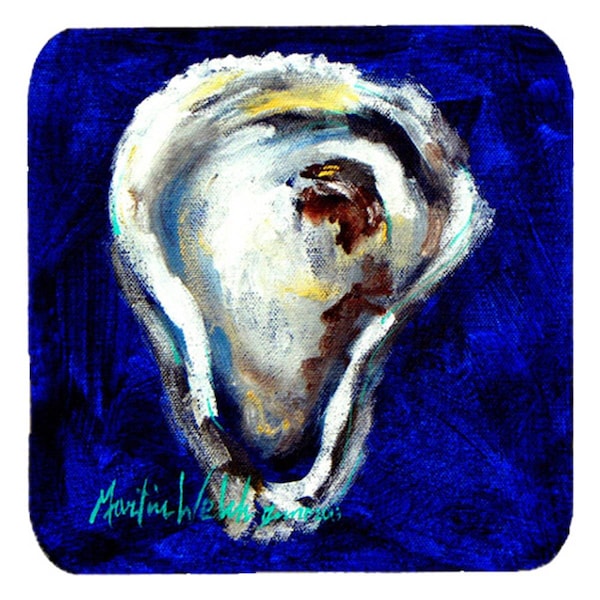 Carolines Treasures Oyster One Shell Foam Coasters- Set of 4 - MW1047FC