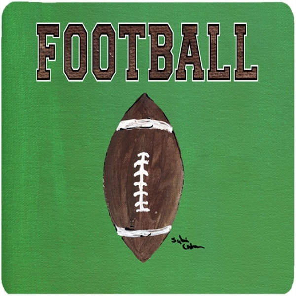 Carolines Treasures Football Foam Coasters- Set of 4 - 8487FC