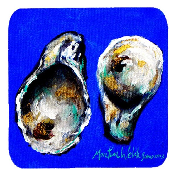 Carolines Treasures Oyster Up And Down Foam Coasters- Set of 4 - MW1074FC
