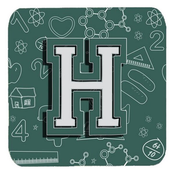 Carolines Treasures Letter H Back To School Initial Foam Coasters- Set of 4 - CJ2010-HFC