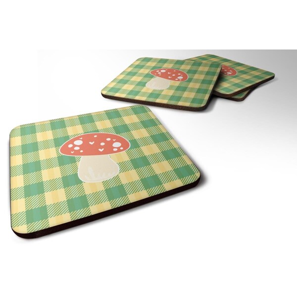 Carolines Treasures Mushroom Foam Coasters - Set of 4 - BB6938FC