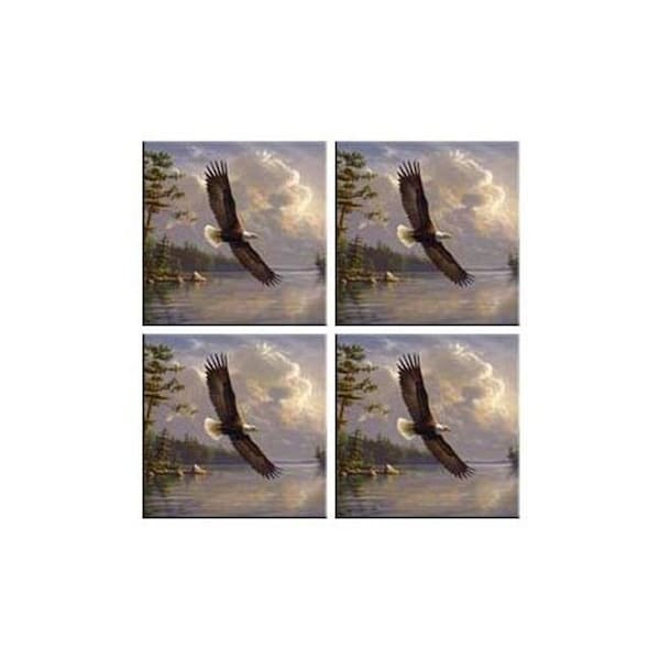Mcgowan Mfg Co McGowan TT92080 Tuftop Eagle Coasters Set of 4 - TT92080
