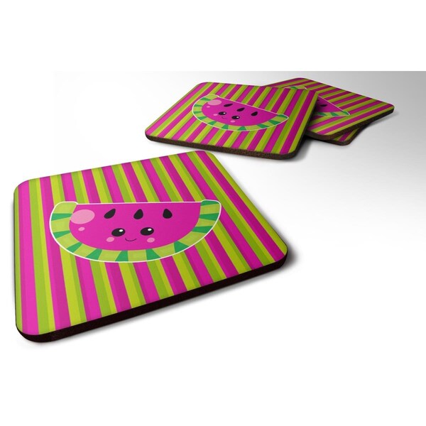 Carolines Treasures Watermelon Face Foam Coasters - Set of 4 - BB6987FC