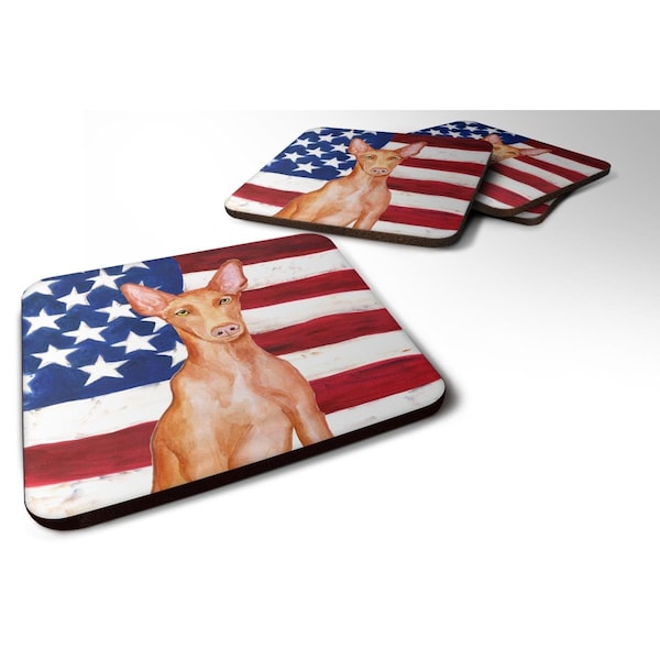 Carolines Treasures Pharaoh Hound Patriotic Foam Coaster - Set of 4 - BB9715FC