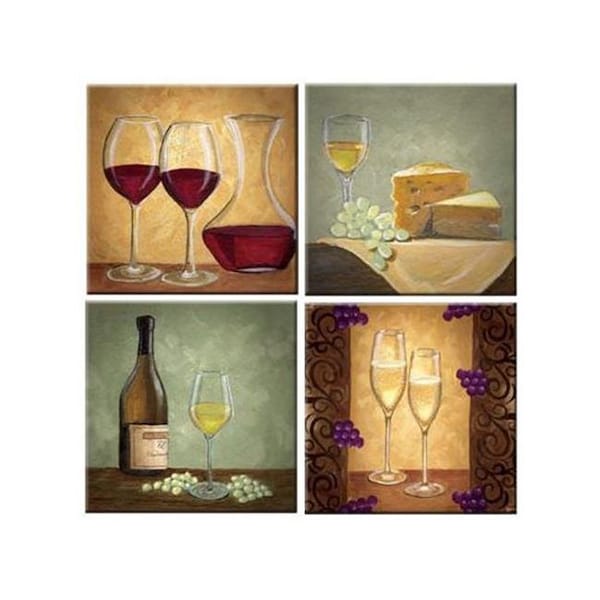 Mcgowan Mfg Co McGowan TT00650 Tuftop The Wine Cellar Coasters Set of 4 - TT00650