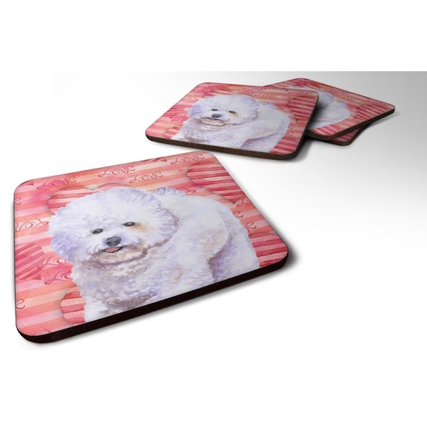 Carolines Treasures Bichon Frise Love Foam Coaster - Set of 4 - BB9735FC