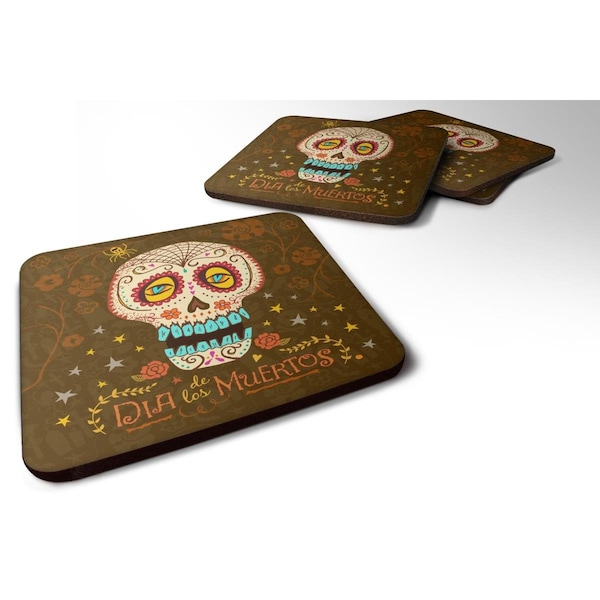 Carolines Treasures Day of the Dead Foam Coasters - Set of 4 - VHA3031FC