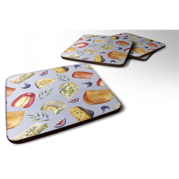 Carolines Treasures Assortment of Cheeses Foam Coaster, Set of 4 - BB5198FC