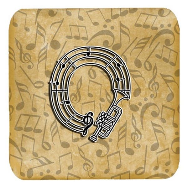 Carolines Treasures Letter O Musical Instrument Alphabet Foam Coasters- Set of 4 - CJ2004-OFC