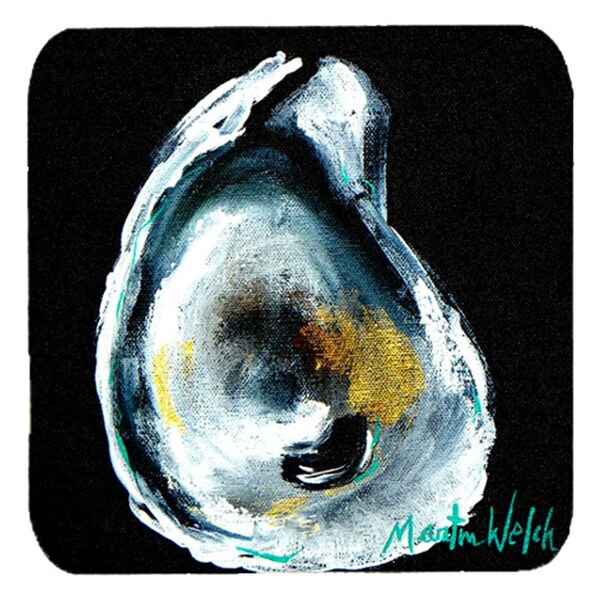 Carolines Treasures Oyster Goldie Foam Coasters- Set of 4 - MW1029FC