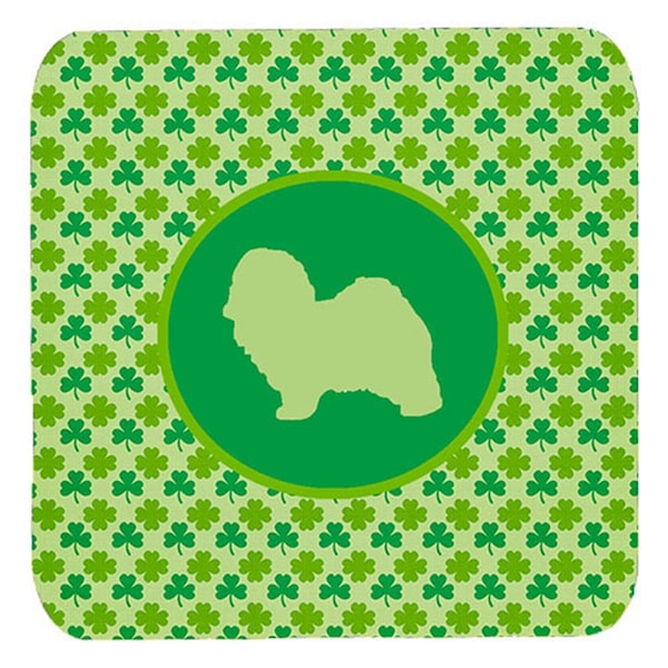 Carolines Treasures Havanese Lucky Shamrock Foam Coasters- Set of 4 - SDK1101-C-FC