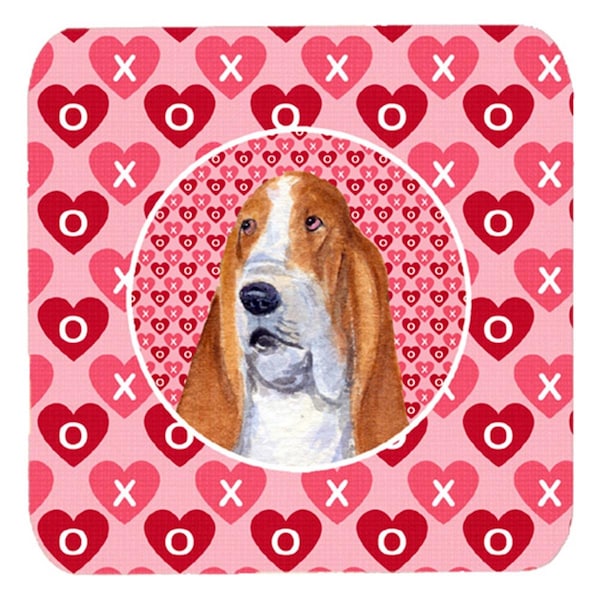 Carolines Treasures Basset Hound Foam Coasters- Set of 4 - SS4528FC