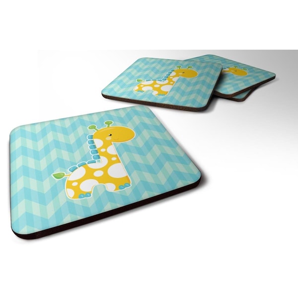 Carolines Treasures Boy Giraffe Foam Coasters - Set of 4 - BB6821FC