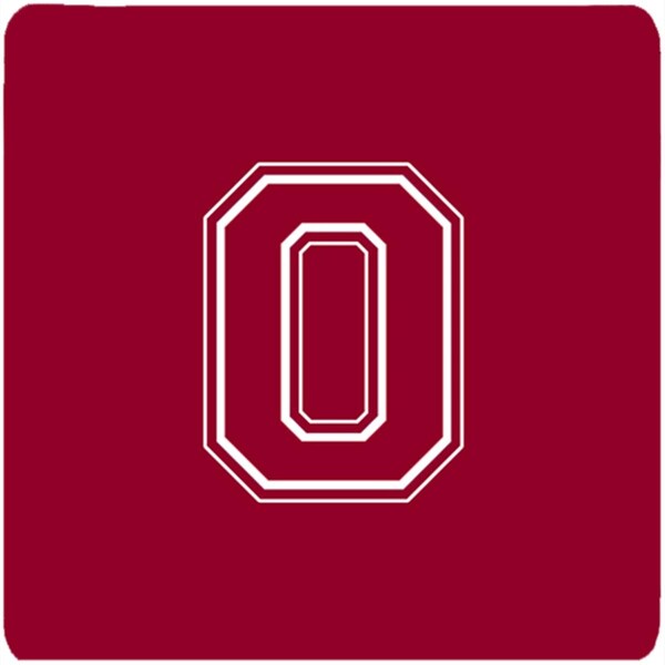 Carolines Treasures Set of 4 Monogram - Maroon and White Foam Coasters Initial Letter O - CJ1032-OFC