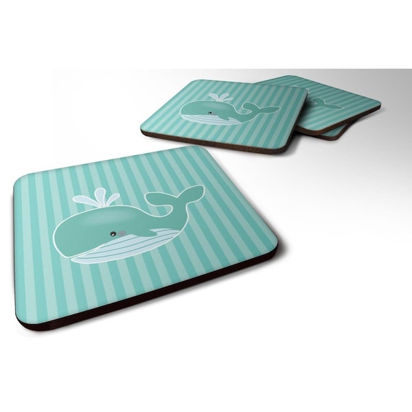 Carolines Treasures Whale Foam Coasters - Set of 4 - BB7125FC