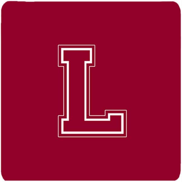 Carolines Treasures Set of 4 Monogram - Maroon and White Foam Coasters Initial Letter L - CJ1032-LFC