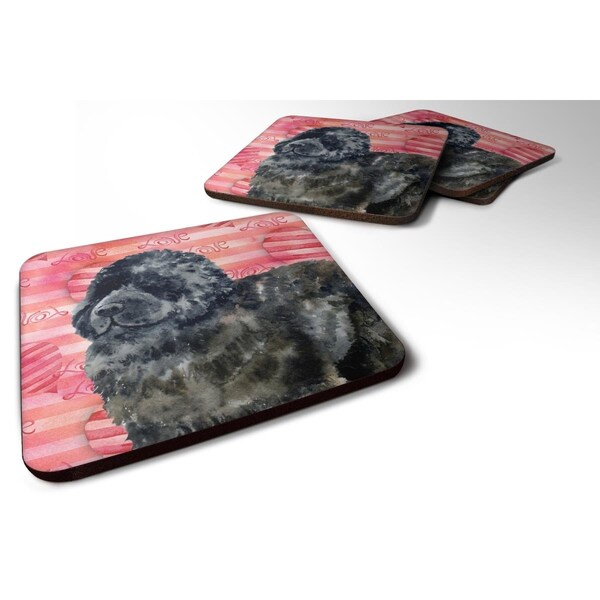 Carolines Treasures Newfoundland Love Foam Coaster - Set of 4 - BB9758FC