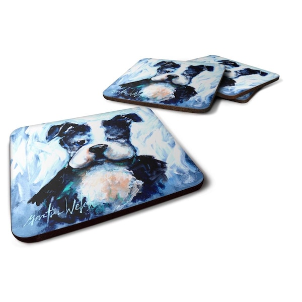 Carolines Treasures Boston Terrier Boston Tuff Foam Coasters - Set of 4 - MW1311FC