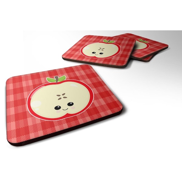 Carolines Treasures Apple Face Foam Coasters - Set of 4 - BB6983FC