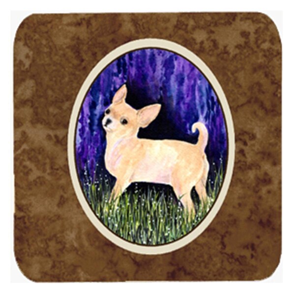 Carolines Treasures Starry Night Chihuahua Foam Coasters- Set of 4 - SS8514FC