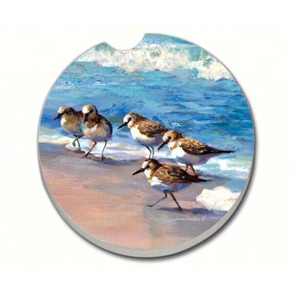 Counterart Counter Art  Sandpipers Car Coaster - CART08608