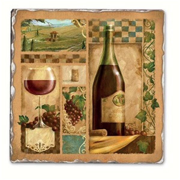 Counterart Counter Art  Italian Wine Red Single Tumbled Tile Coaster - CART11949