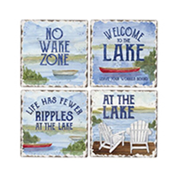 Counterart Counter Art  At the Lake Assortment Coasters, 4PK - CART88196