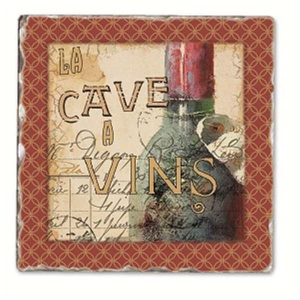 Counterart Counter Art  French Cellar Single Tumbled Tile Coaster - CART11782