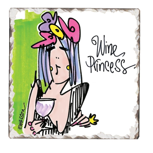 Counterart Counter Art  Tumbled Tile Wine Princess - CART67466