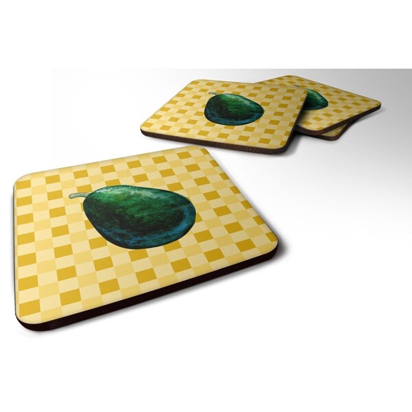 Carolines Treasures Whole Avacado on Basketweave Foam Coasters - Set of 4 - BB7220FC