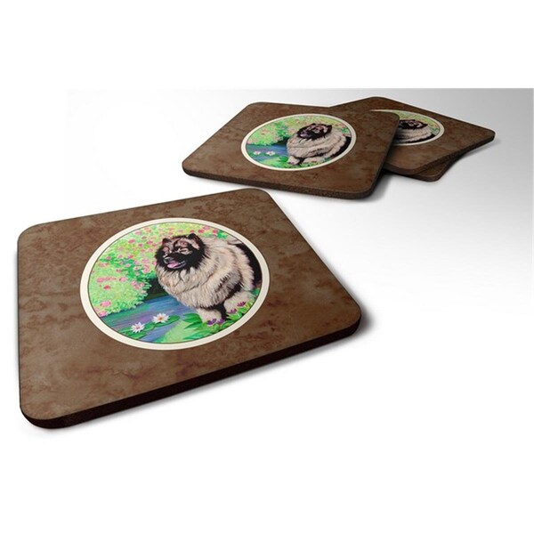Carolines Treasures Keeshond Foam Coaster, Set of 4 - 7074FC