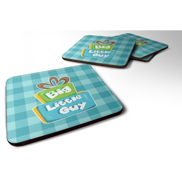 Carolines Treasures Boy Big Little Guy Foam Coasters - Set of 4 - BB6825FC