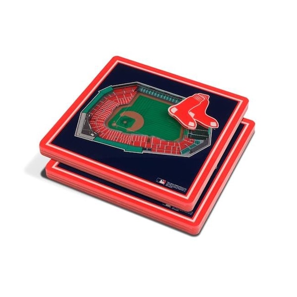 You The Fan YouTheFan 9021322 MLB Boston Red Sox Fenway Park 3D StadiumViews Coaster Set - Pack of 2 - 9021322