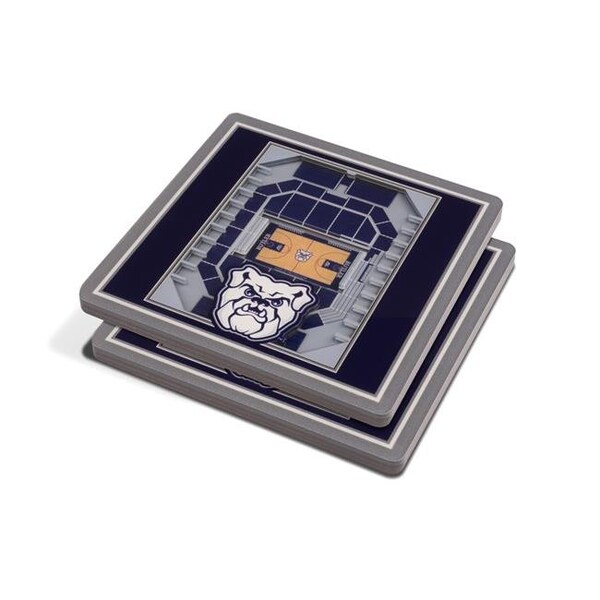 You The Fan YouTheFan 9022046 NCAA Butler Bulldogs Hinkle Fieldhouse 3D StadiumViews Coaster Set - Pack of 2 - 9022046