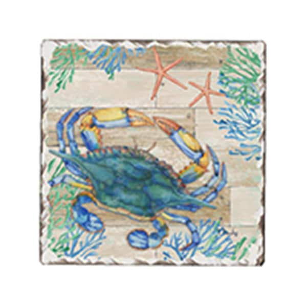 Counter Art Crab Life Single Tumble Tile Coaster - CART67766