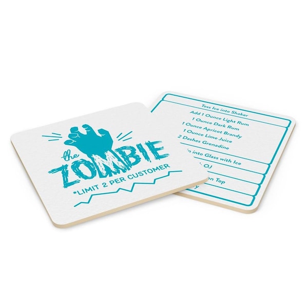 Fred & Friends Good Measure Rum Cocktail Recipe Coasters - FRED5229151