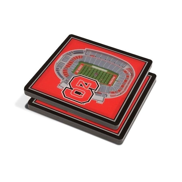 You The Fan YouTheFan 7016689 NCAA NC State Wolfpack Carter-Finley Stadium 3D StadiumViews Coaster Set - Pack of 2 - 7016689